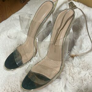 Azalea Wang Clear wedge heels